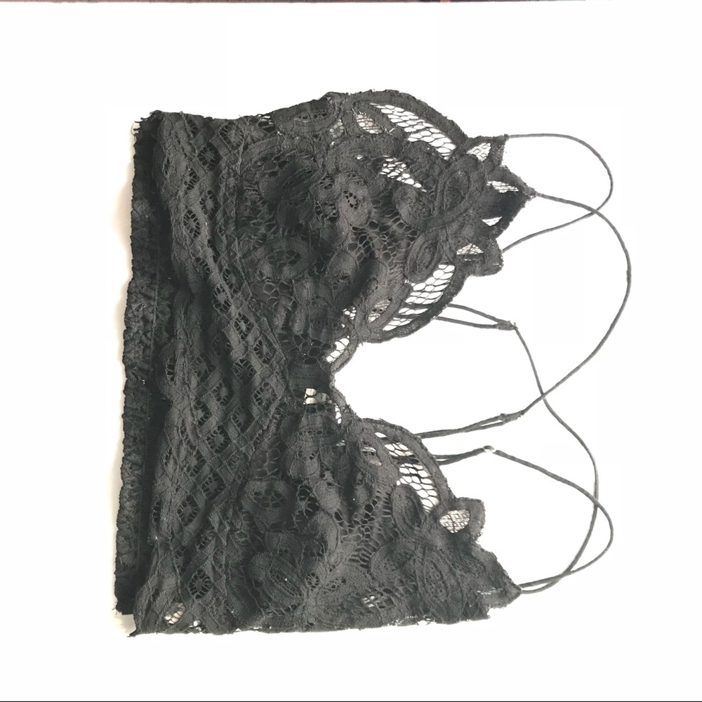 Free People Black Bralette